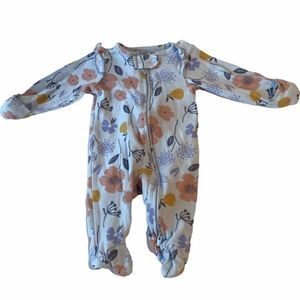 Child of Mine by Carter’s blue floral footies newborn
